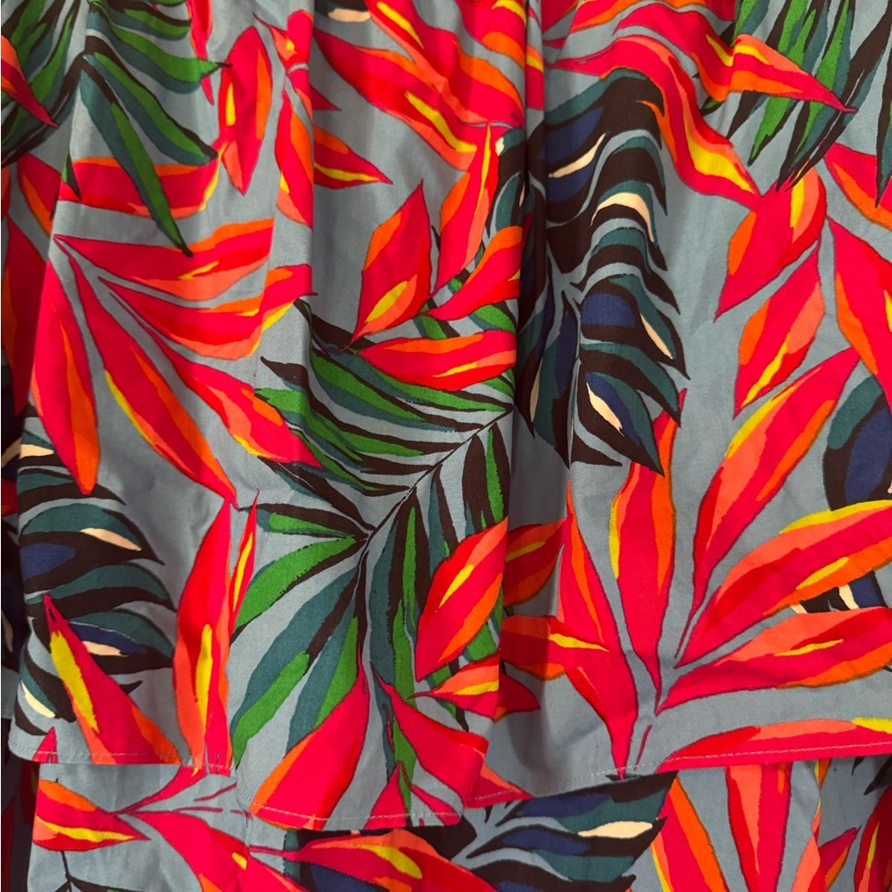 Tropical Print Midi Skirt - Picture 2 of 5